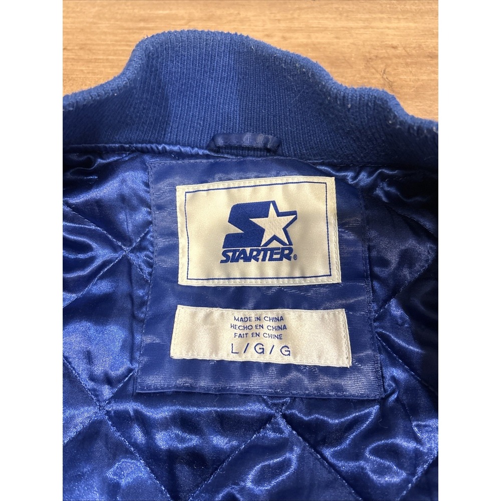 Starter Golden State Warriors Satin Bomber Jacket Sz Large‎ Vintage - Picture 5 of 16